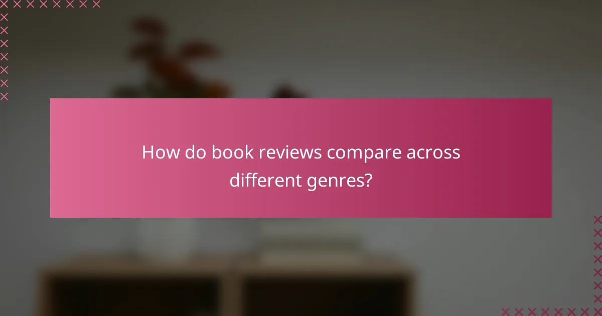 How do book reviews compare across different genres?