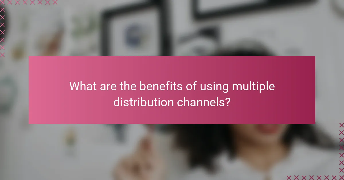 What are the benefits of using multiple distribution channels?