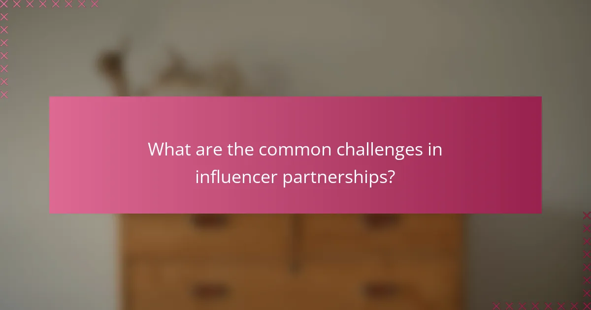 What are the common challenges in influencer partnerships?