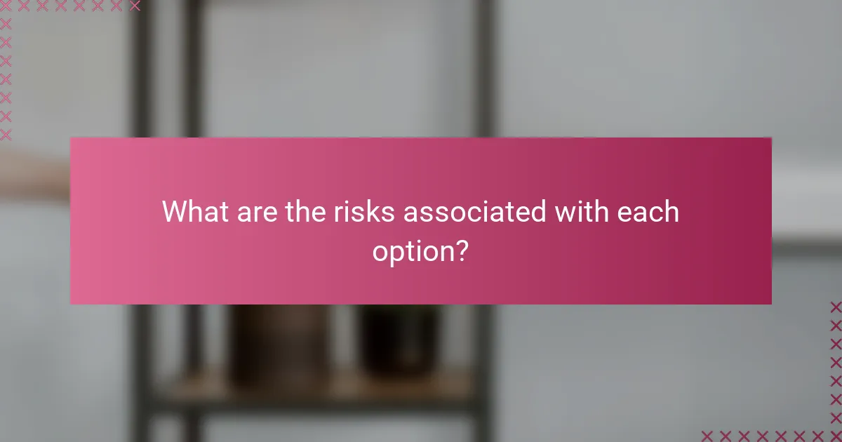 What are the risks associated with each option?